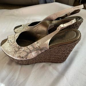 💗 Jeon wedge platform heels Sandals brown 39 8.5